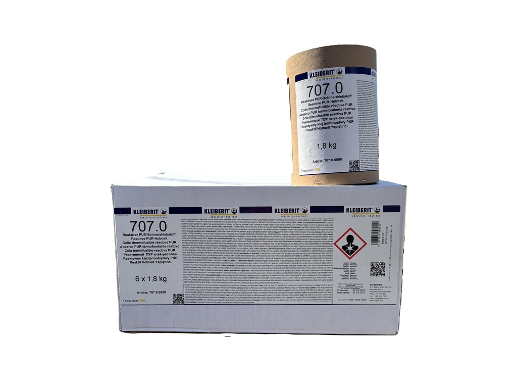 707.0  Adeziv  PUR Hotmelt pentru  cantuire - 10.8 Kg (6 x 1,8kg /bax)